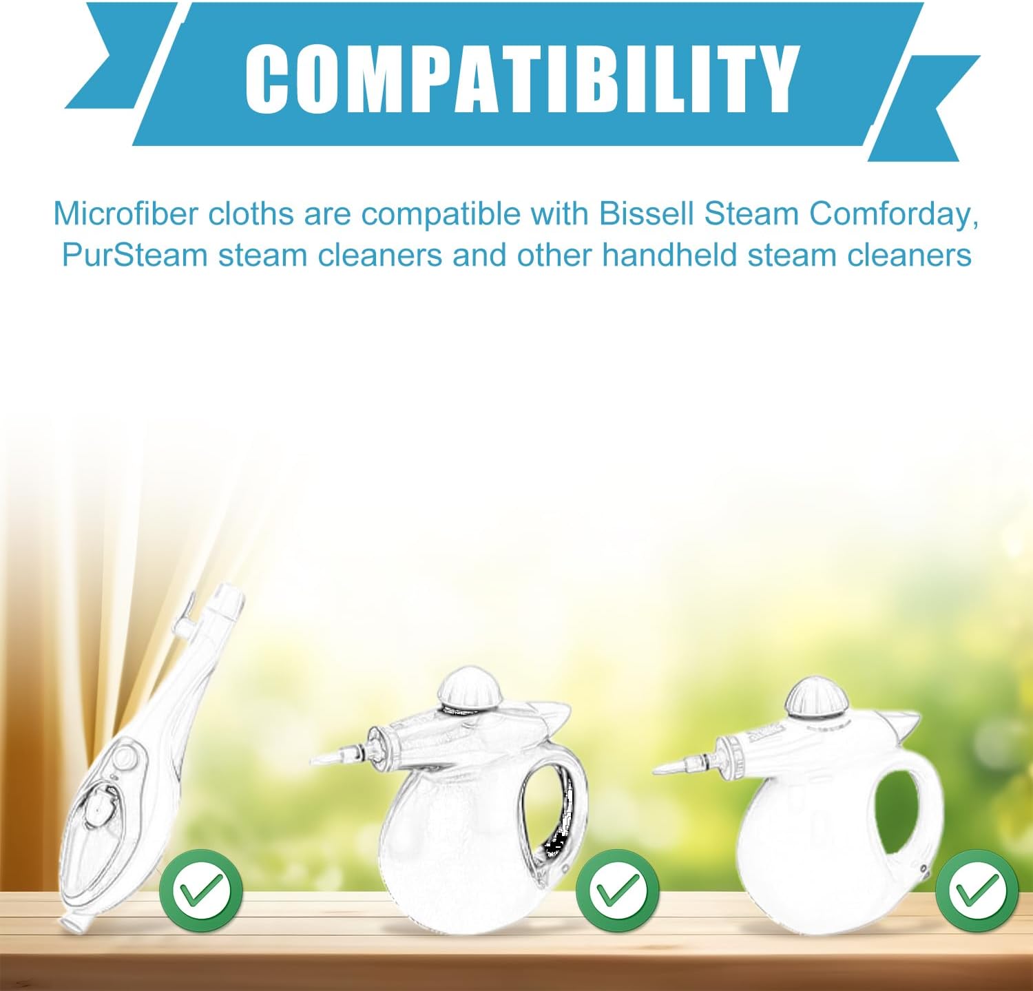 4PCS Steam Mop Pads for Handheld Steamers