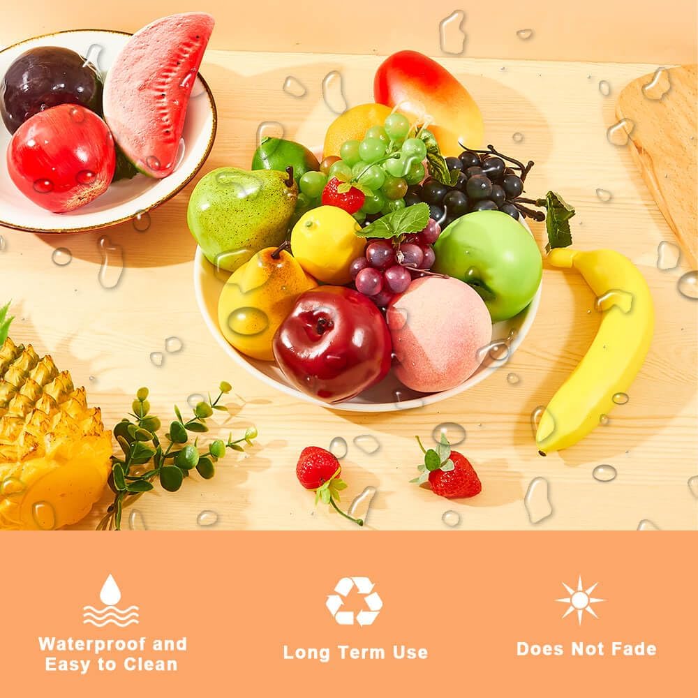 Vensovo 20PCS Artificial Fruit Decorations for Home Kitchen