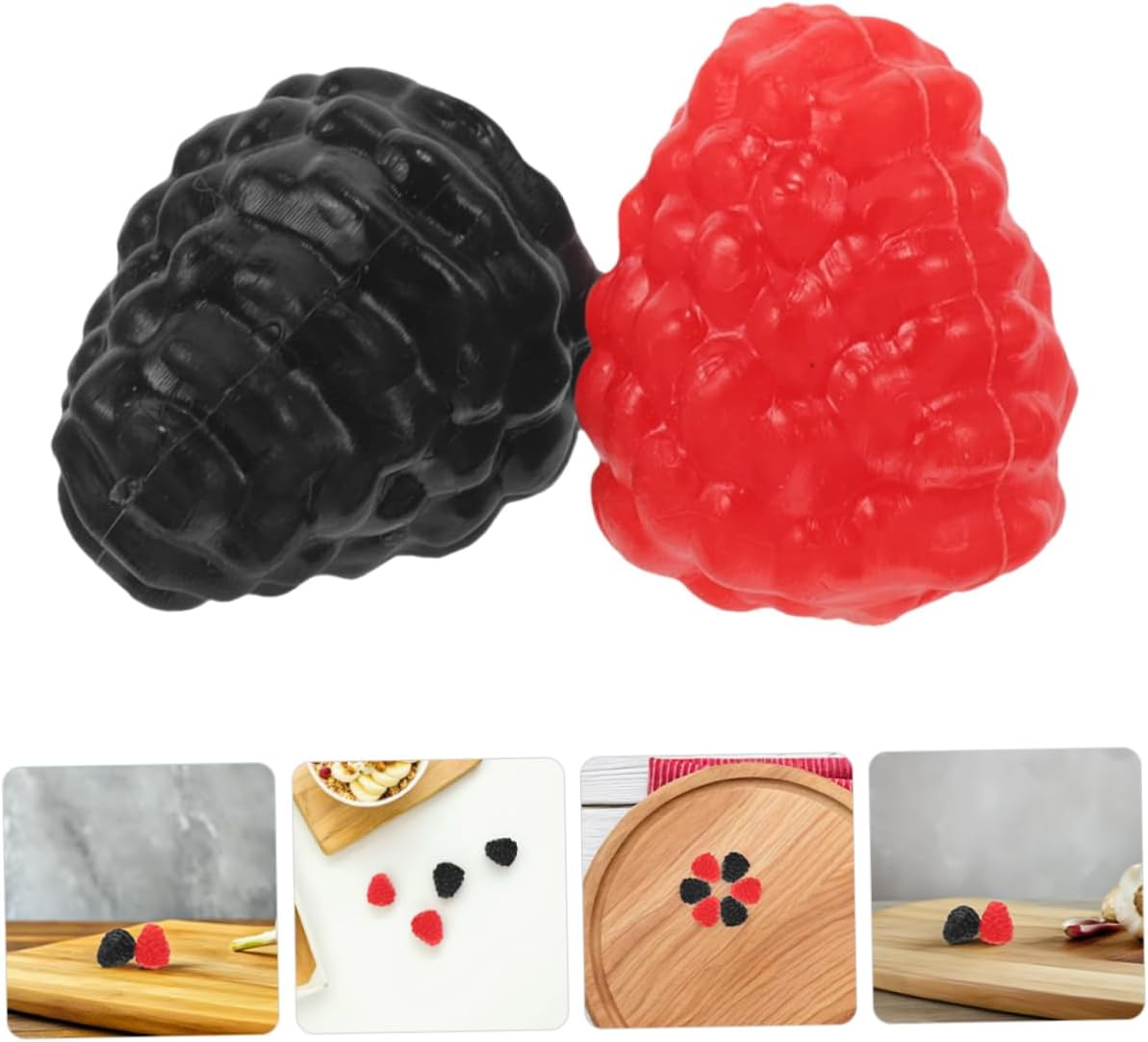12pcs Lifelike Raspberry Models for Home Decor and Events