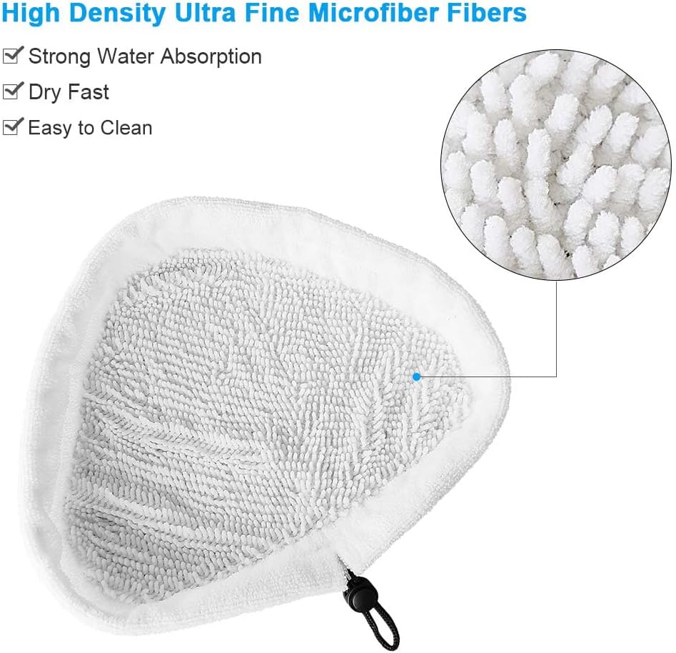 Fushing 6Pcs Steam Mop Pads Reusable Microfiber