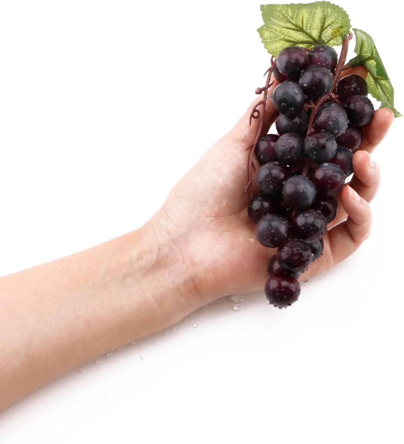 2PCS Artificial Purple Grapes for Home Kitchen Decoration