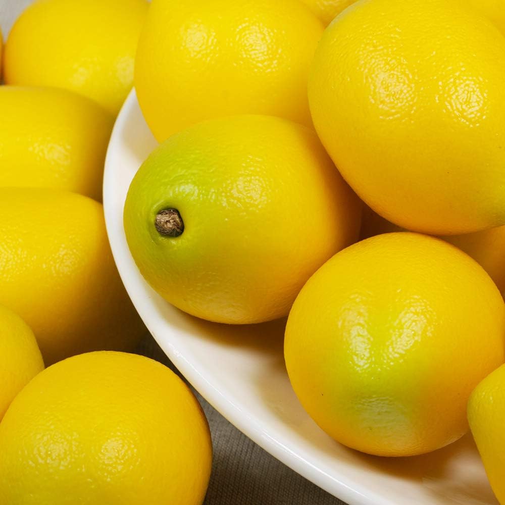 20 Pcs Fake Lemons for Garland and Kitchen Decor