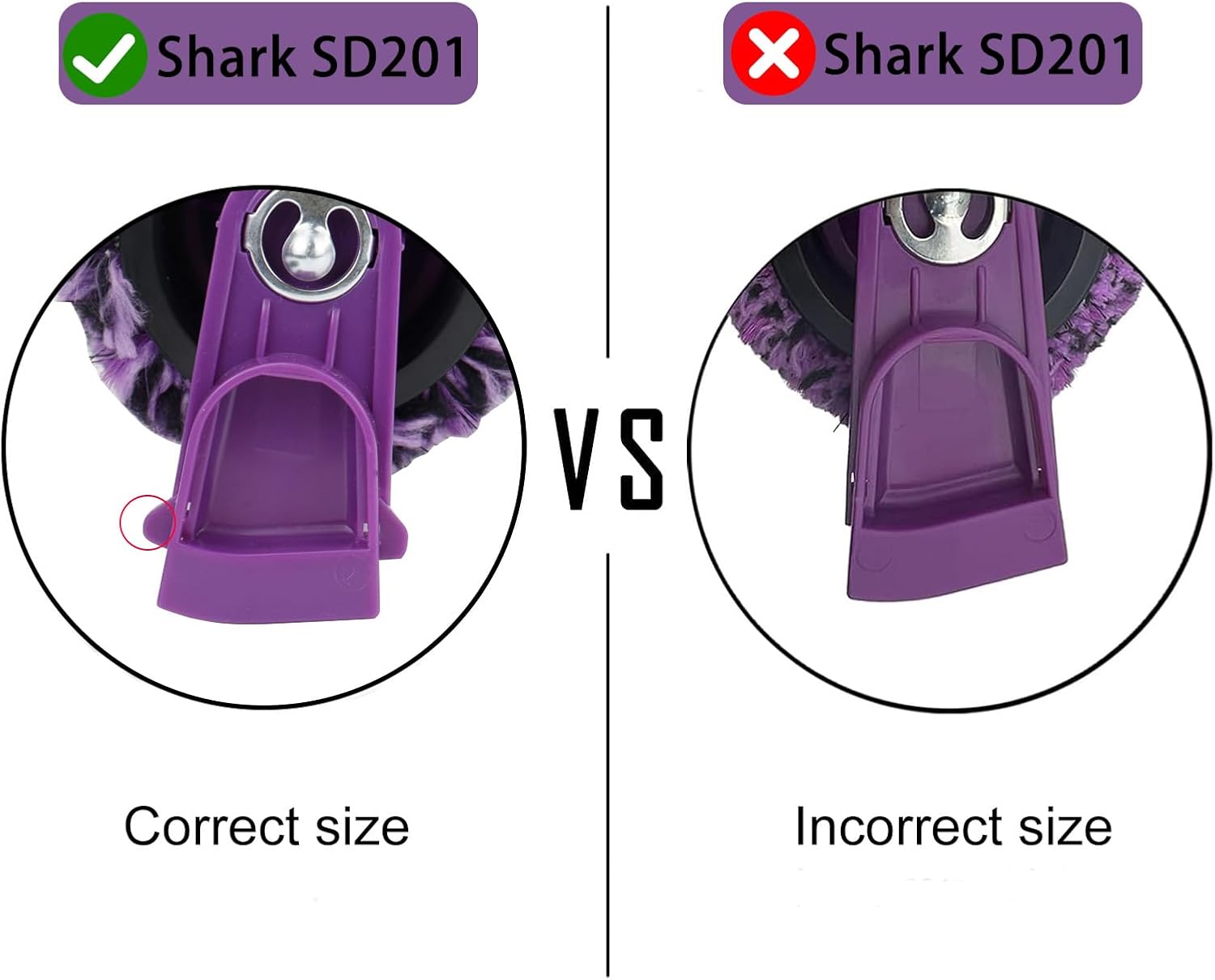 SD201 Replacement Roller Brush Kit for Shark Steam Mop 3-in-1