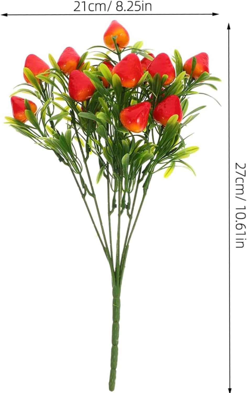 6pcs Artificial Strawberry Plant Decor for Home and Events