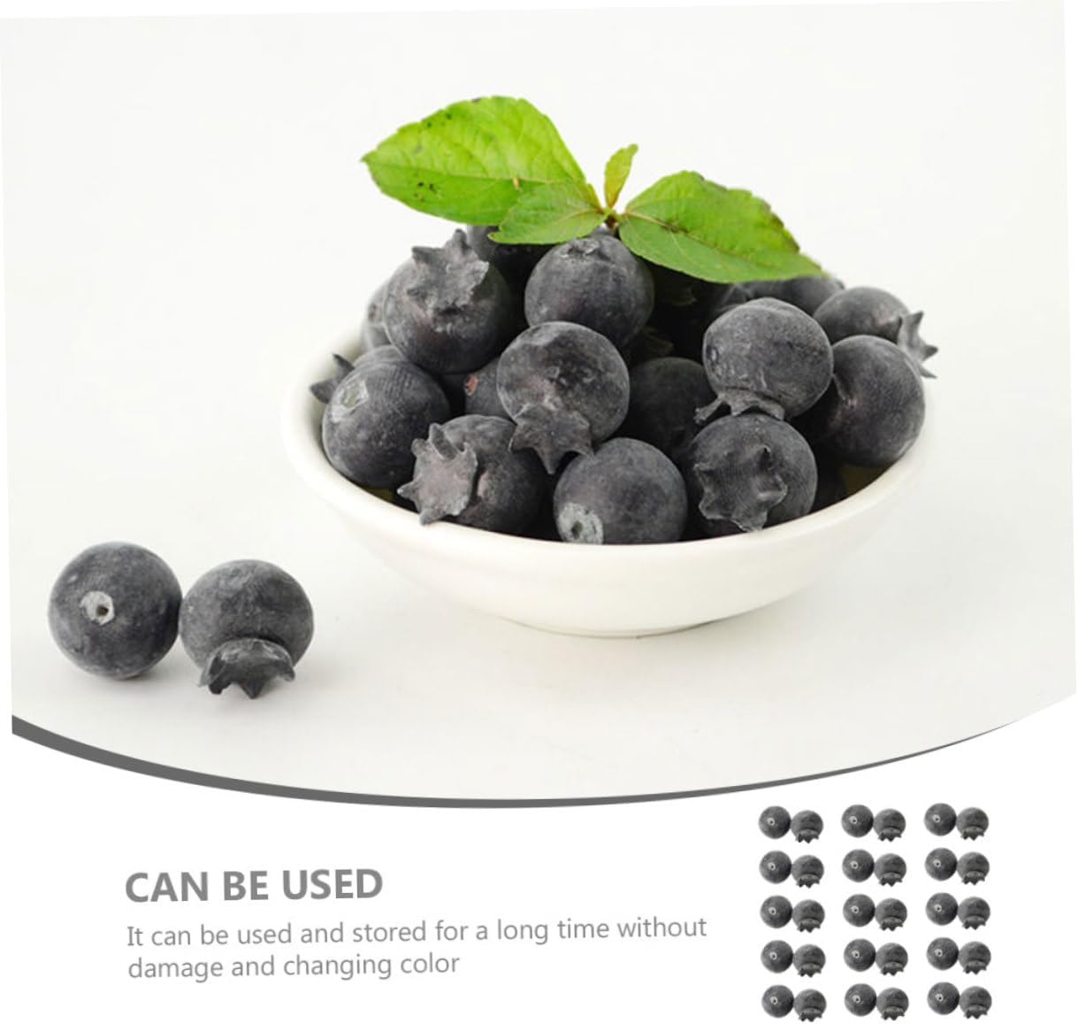 PRETYZOOM 30pcs Lifelike Artificial Blueberries for Home Decor