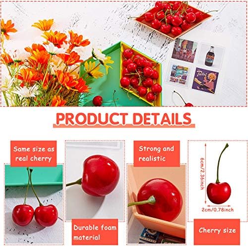 Skylety 80 pcs Artificial Cherry Decorations