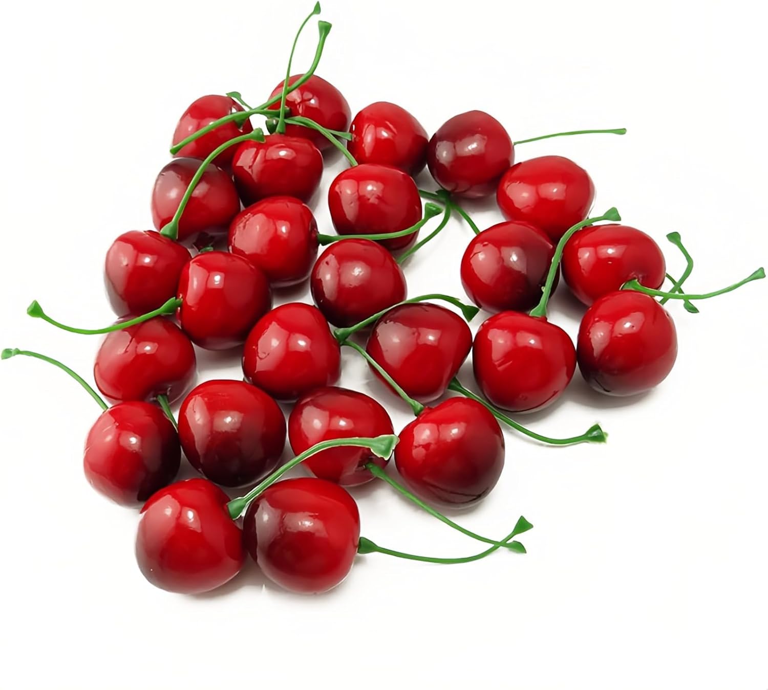 20PCS Realistic Artificial Cherries for Decor
