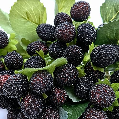 M2cbridge Artificial Raspberry Red Berry Decor Set Black 8PCS