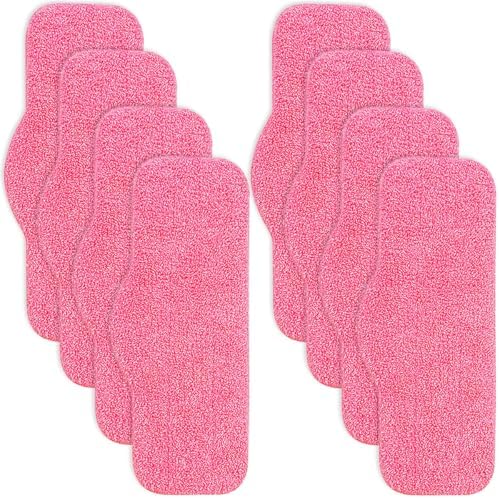 Fanjashn Microfiber Steam Mop Pads 8 Pack Pink