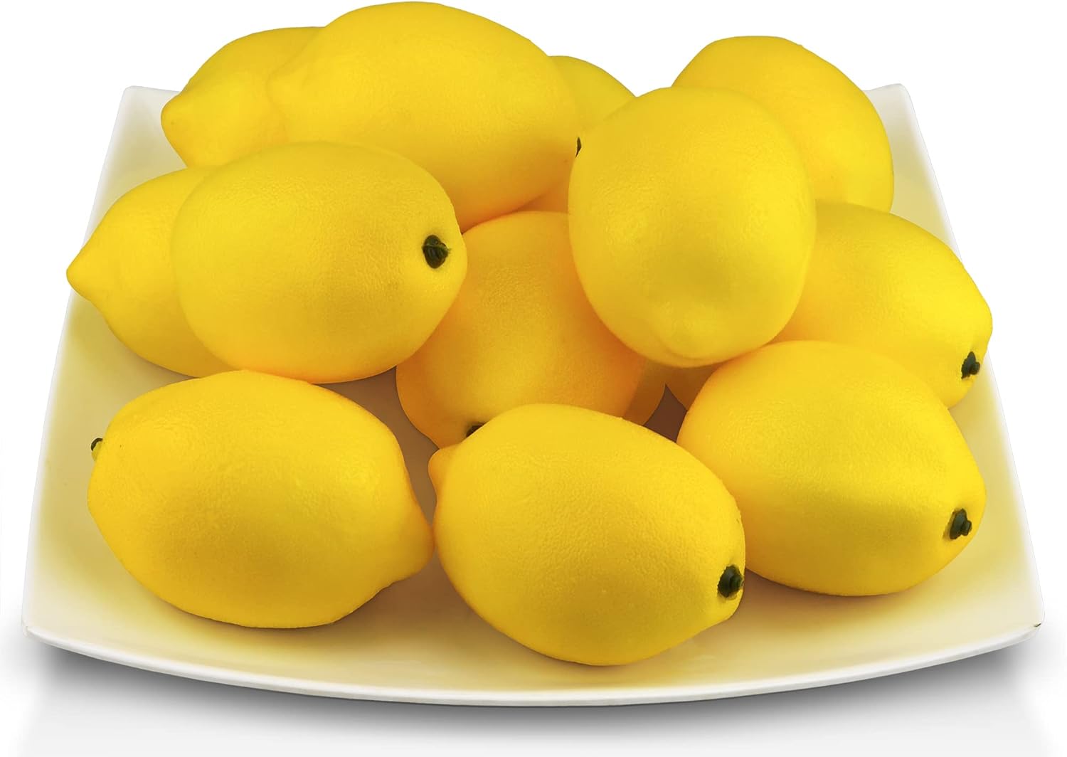 JEDFORE Artificial Lemons 12pcs Set Yellow