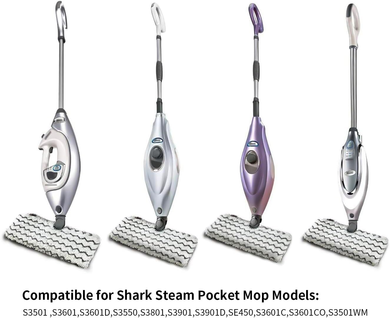 6 Pack Steam Pocket Mop Replacement Pads for Shark S3500 Series