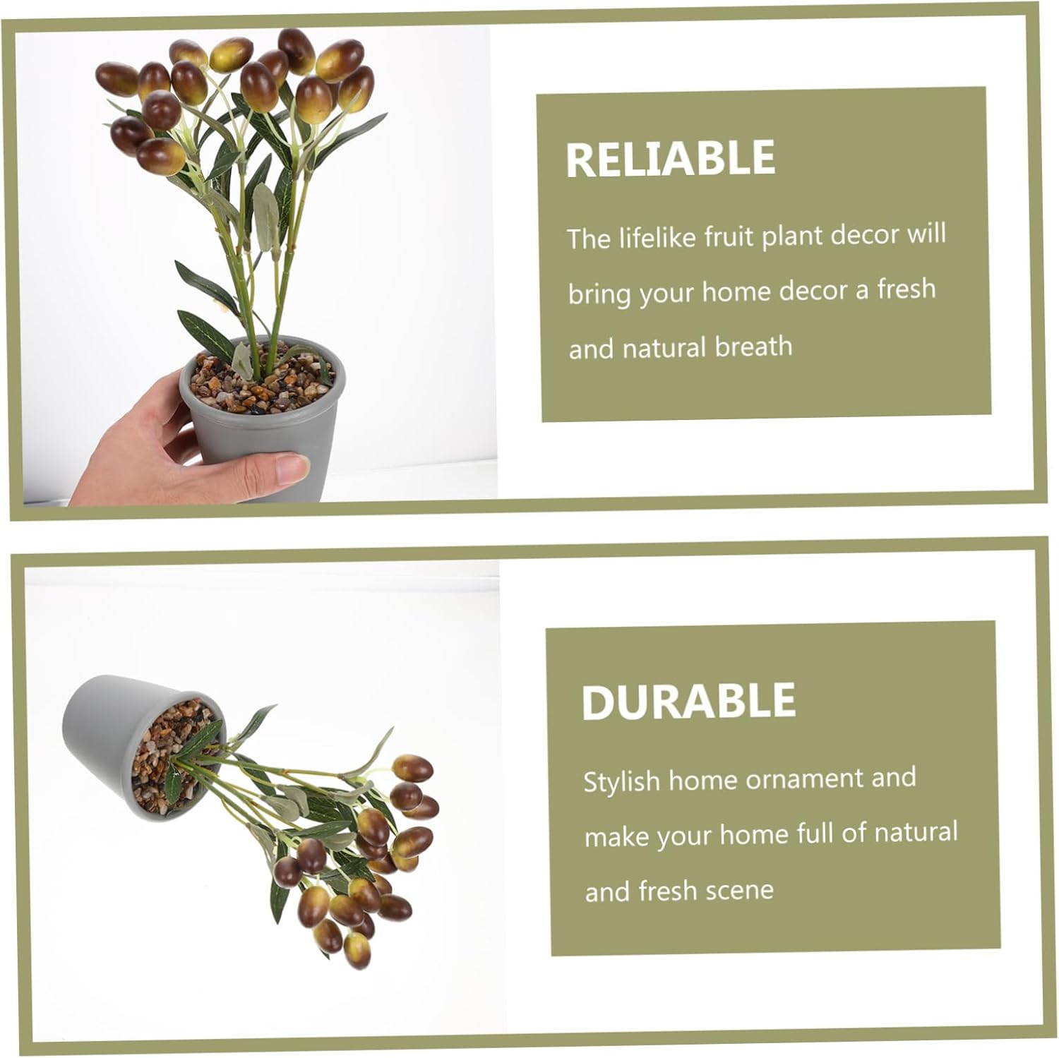 Realistic Artificial Fruit Bonsai Decor 10 Pack Set