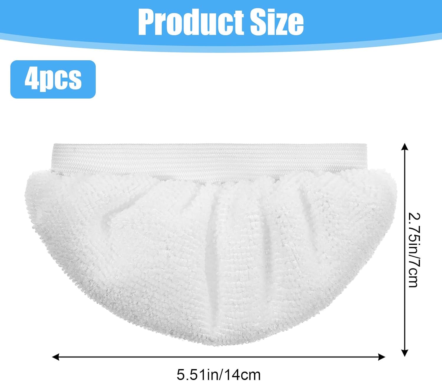 4Pcs Universal Steam Cleaner Attachments Reusable Steam Mop Pads