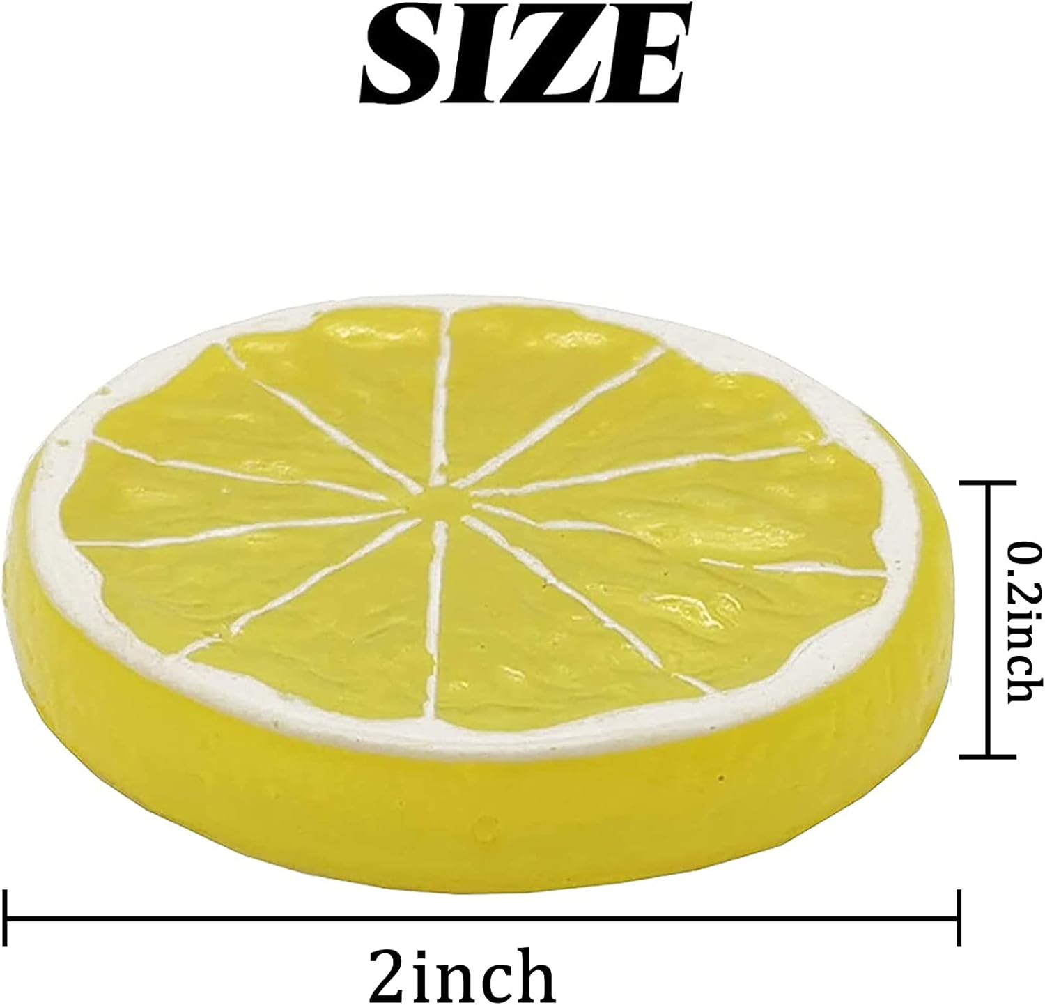 40PCS Yellow Artificial Lemon Slices Decor Vase Filler