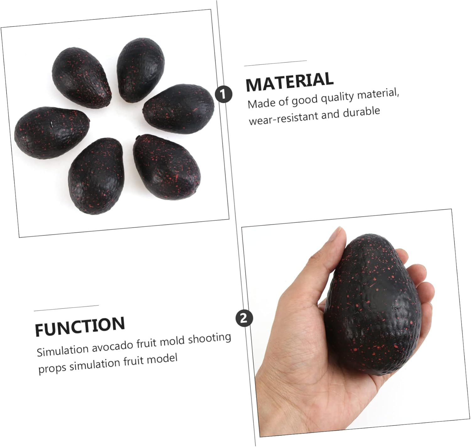 GLEAVI 6 Pcs Realistic Artificial Avocado Decorative Props
