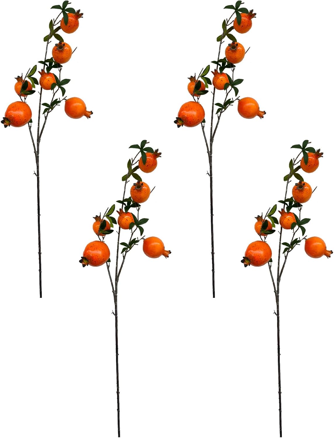 4PCS 335 Inch Artificial Pomegranate Branches with Leaves