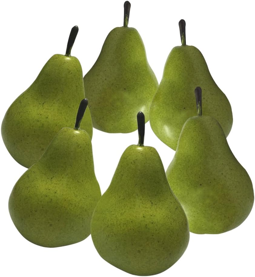 6pcs Fake Pears Artificial Fruit for Home Office Decorations