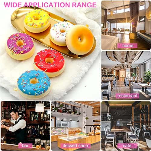 6PCS Artificial Doughnuts for Display Realistic Cute Fake Dessert