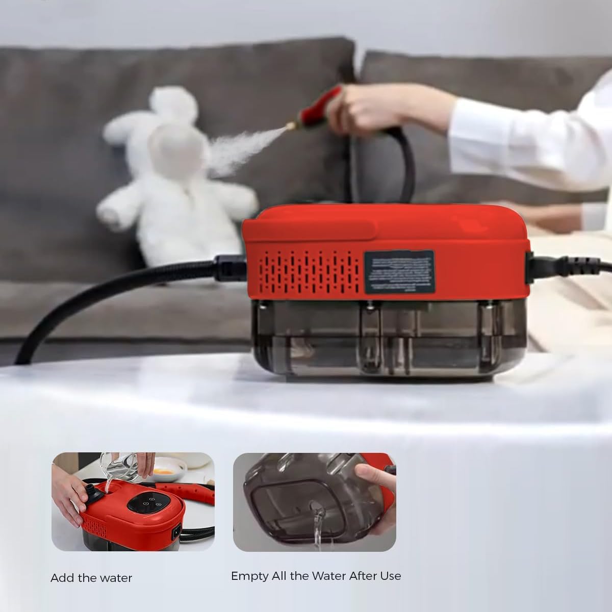 Handheld Steam Cleaner with 1100ml Tank and 6 Gears