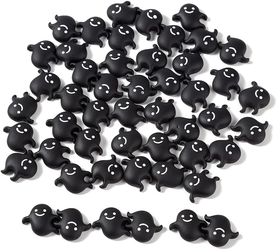 50 Pieces Mini Halloween Ghost Decoration with Smile