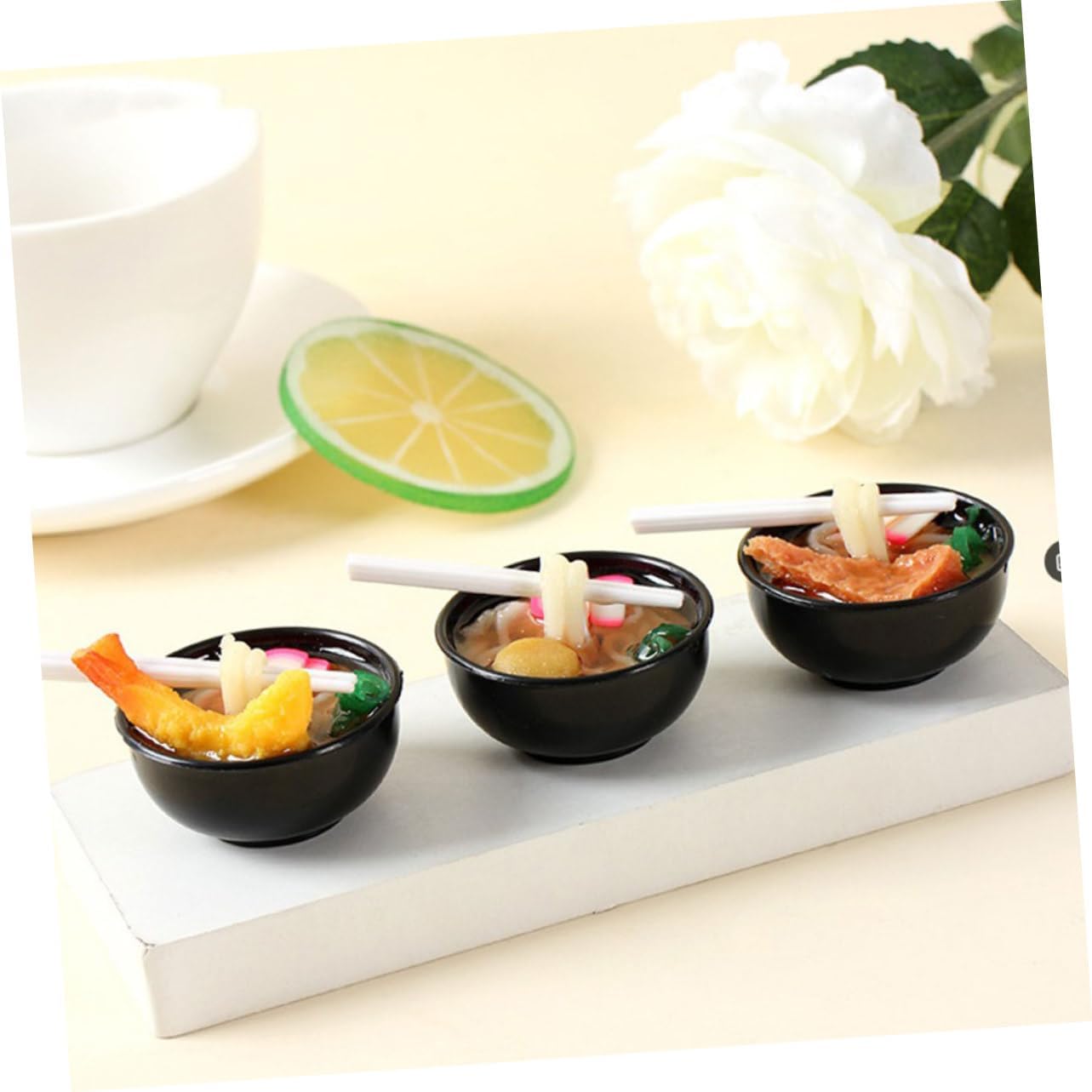 KICHOUSE 3pcs Pasta Display Artificial Shrimp Props