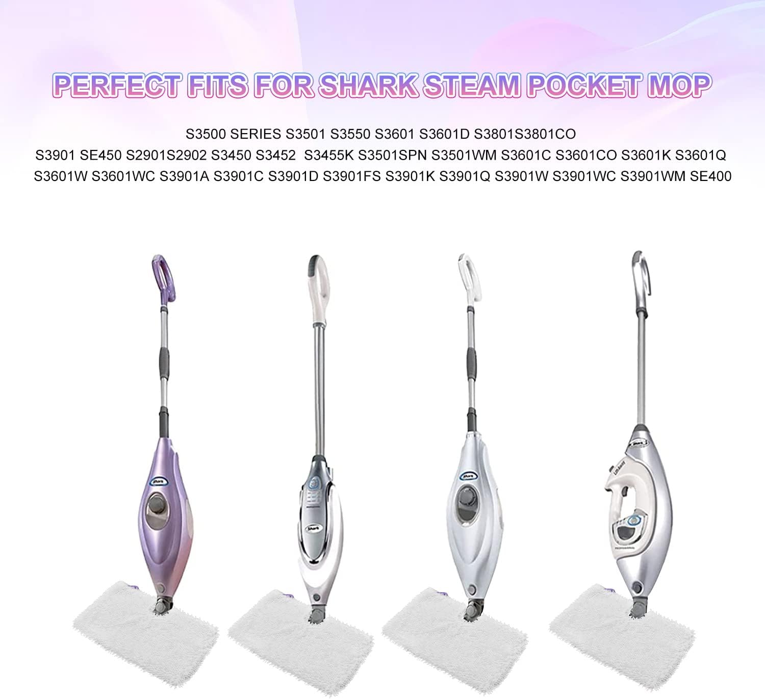 Steam Mop Replacement Pads for Shark S3500 Series 3 Pack