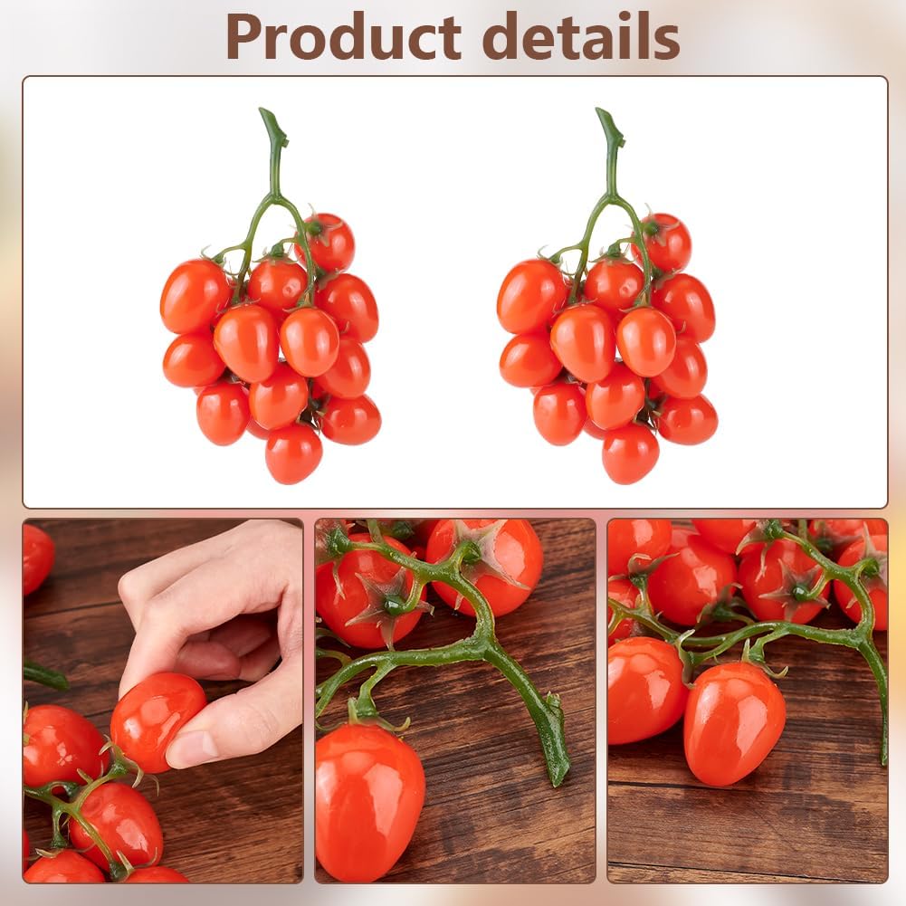 PH PandaHall Artificial Cherry Tomatoes Decor Set