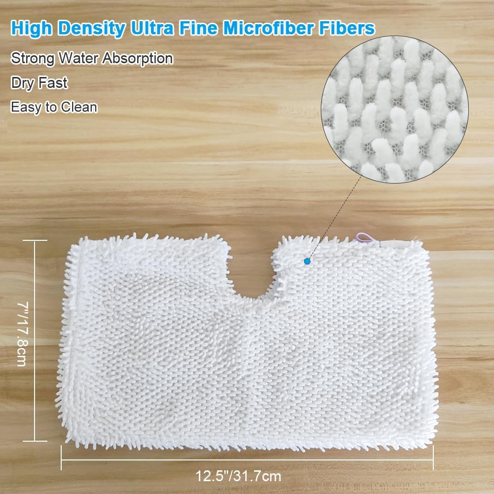 Fushing 6Pcs Steam Mop Pads Shark Compatible
