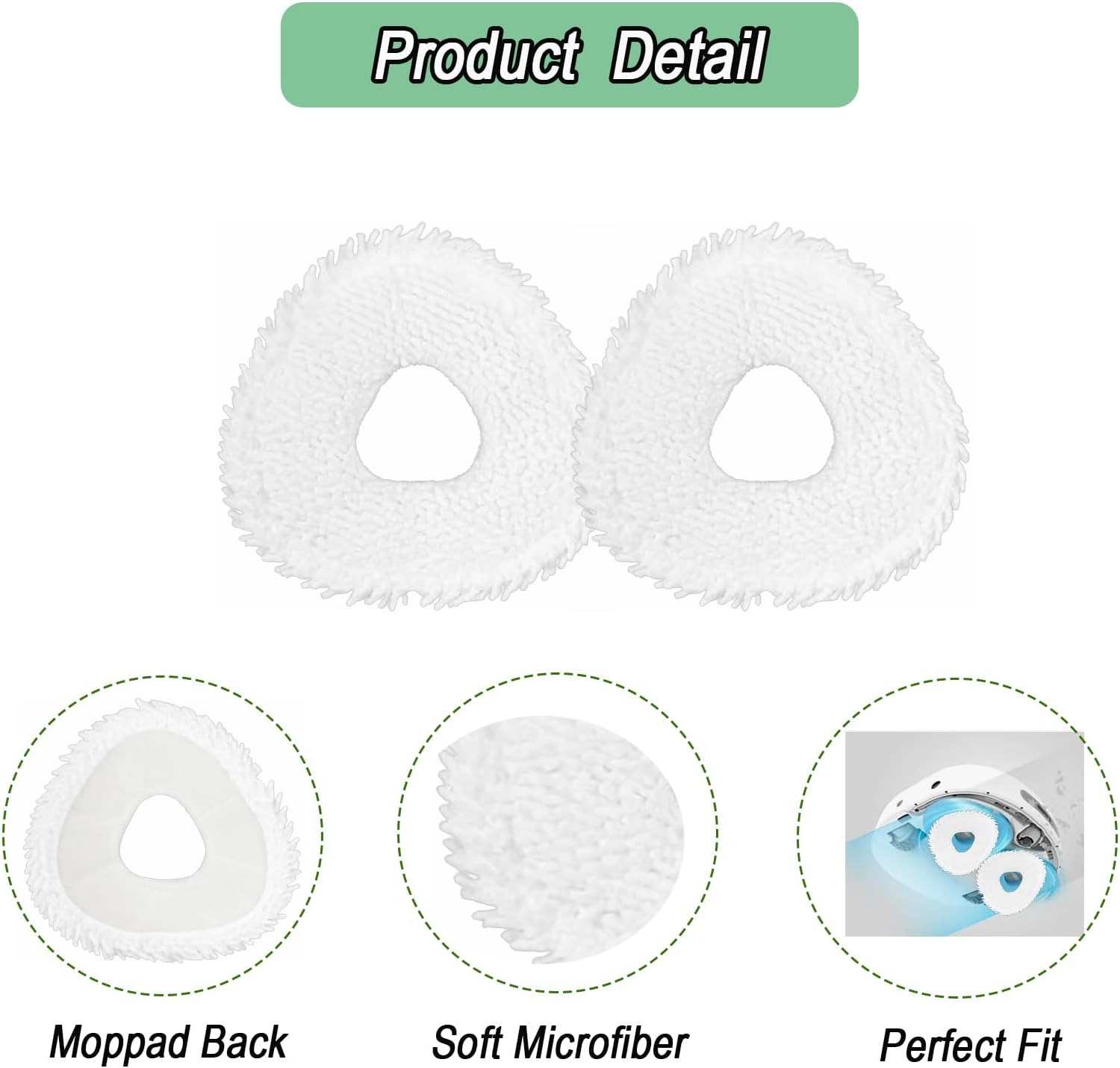 6 Pcs Replacement Mop Pads for Narwal Freo X Ultra Robot Vacuum