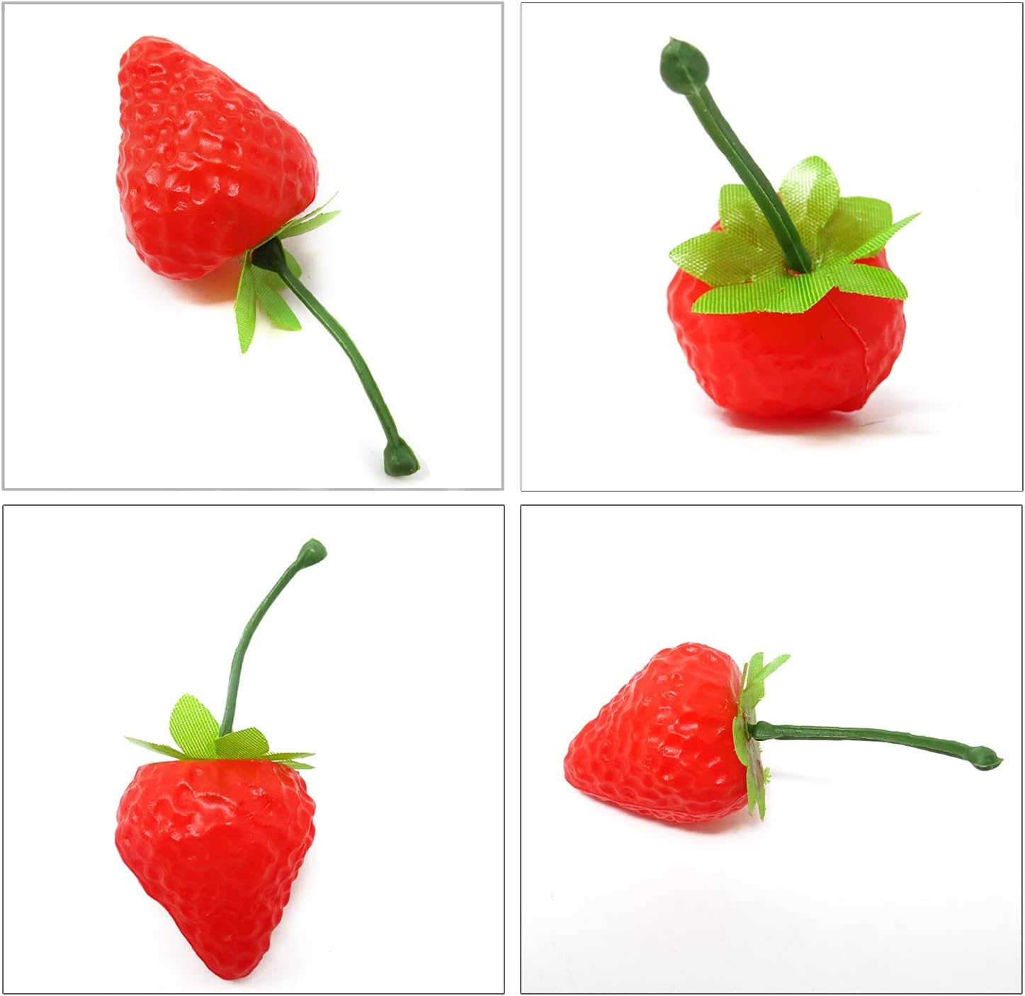 Honbay 20PCS Plastic Artificial Red Strawberries Decoration Prop