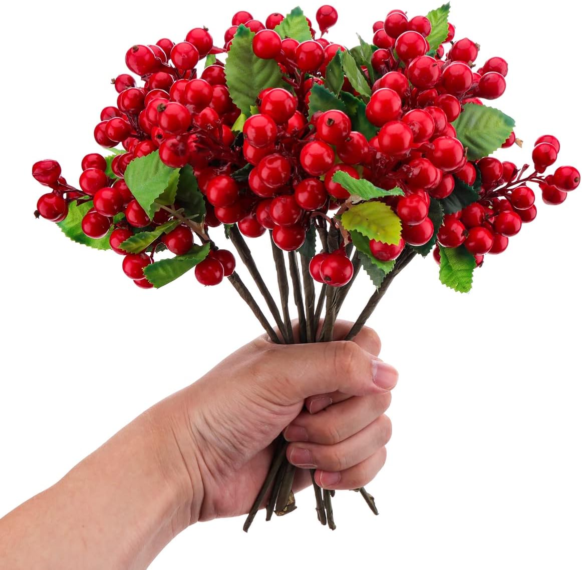 Crimson Red Artificial Berries 3 Pack for Decor