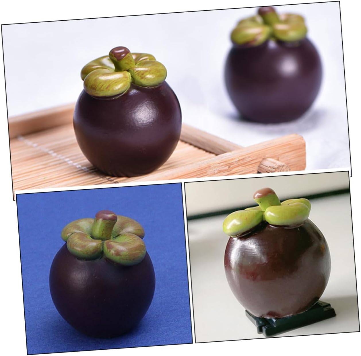 Mini Artificial Mangosteen Doll House Decor 8pcs