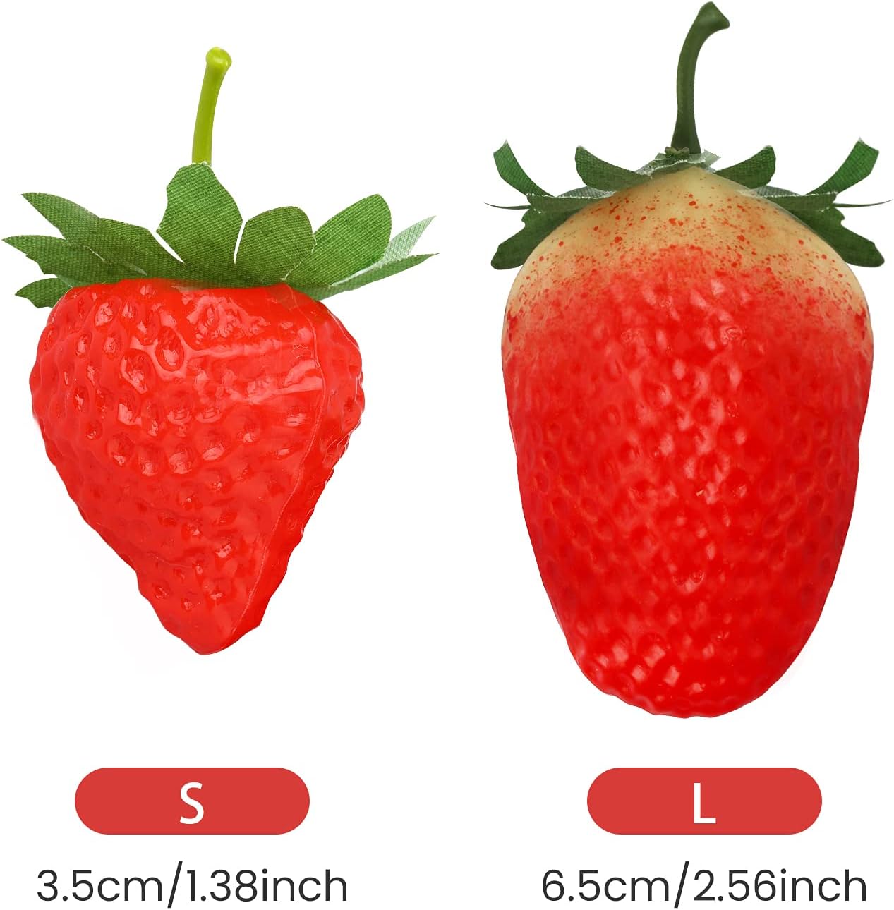 RONRONS 20 Pieces Artificial Strawberry Photography Prop Decor