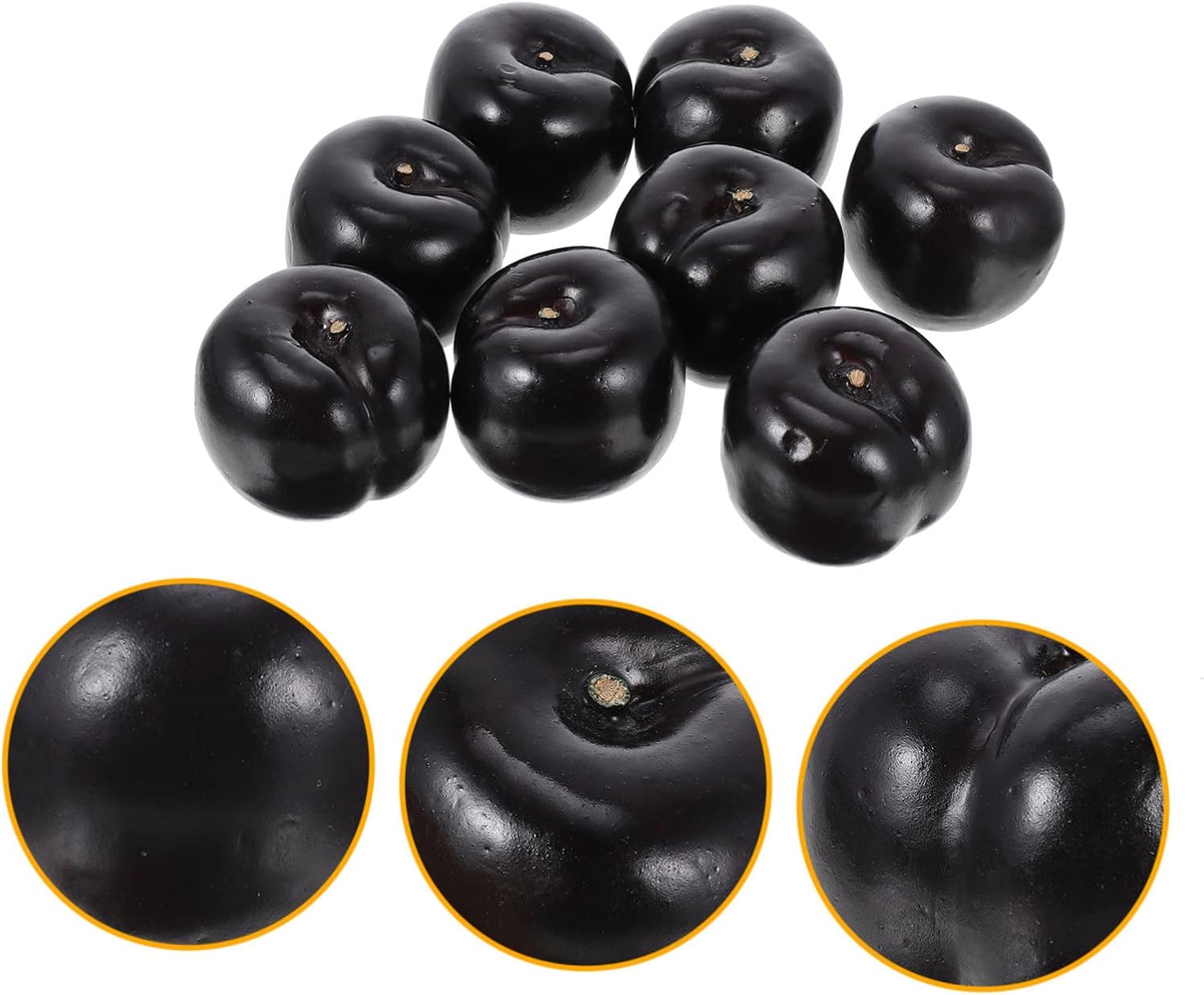 8Pcs Artificial Plum Models for Home and Kitchen Decor