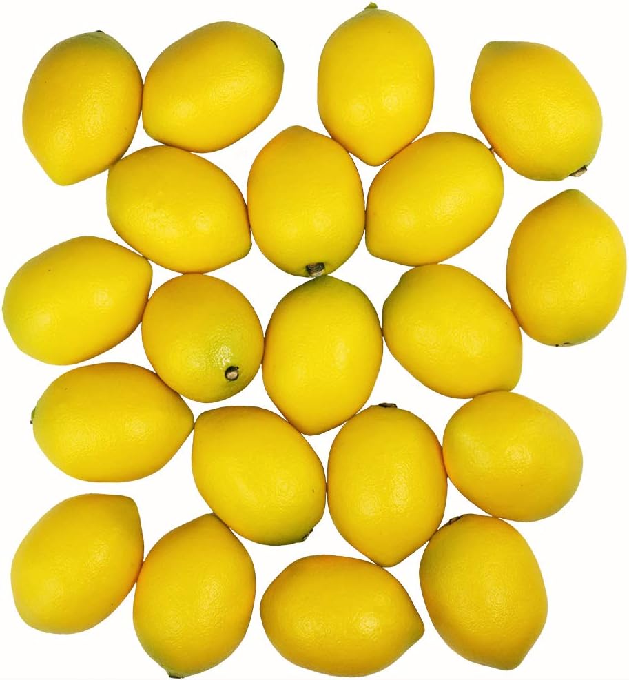 20 Pcs Fake Lemons for Garland and Kitchen Decor