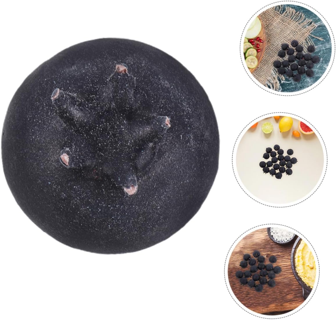 60pcs Realistic Artificial Blueberries for Home Decor