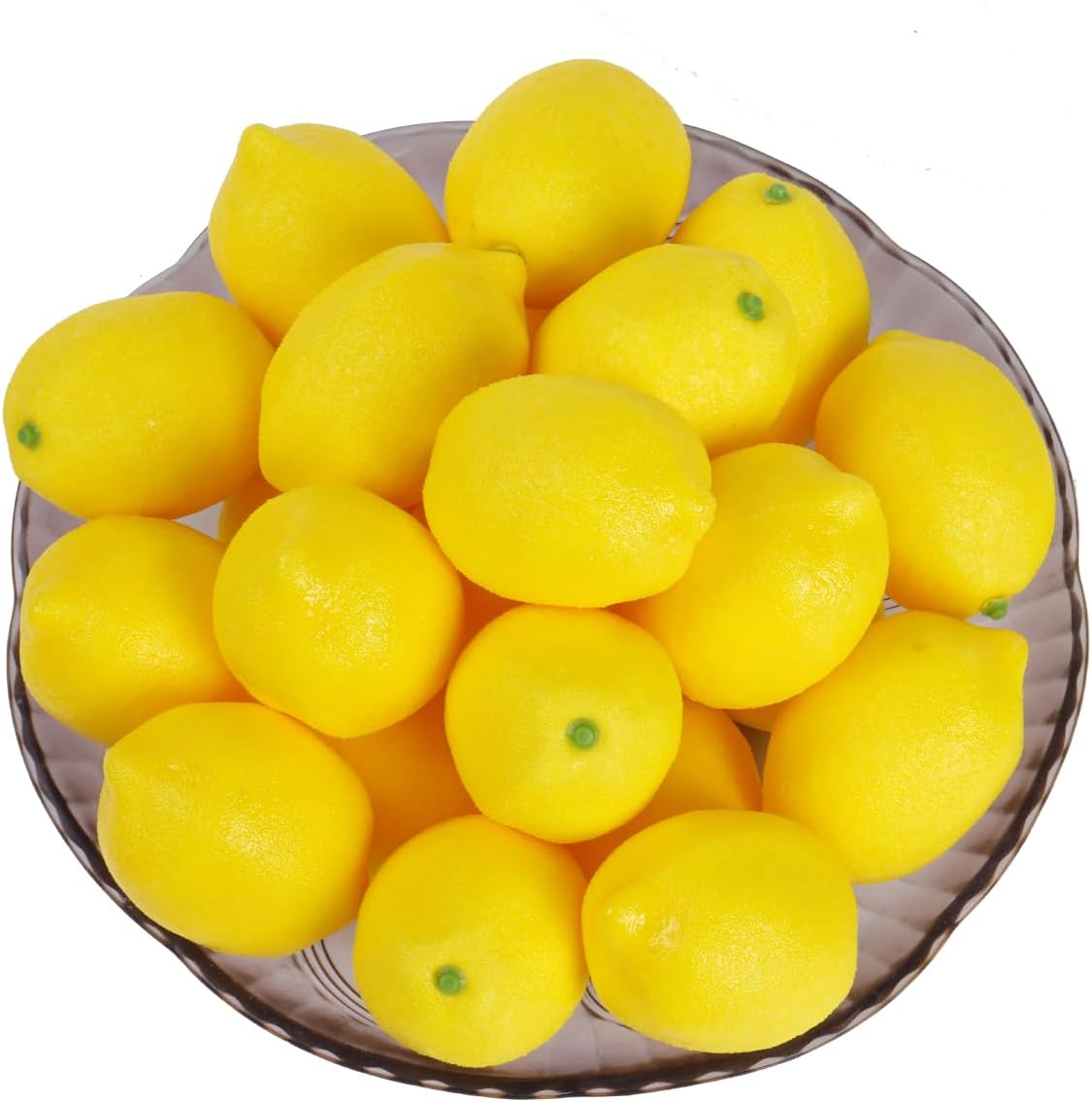 Notakia 25pcs Artificial Yellow Lemons Fruits Decoration