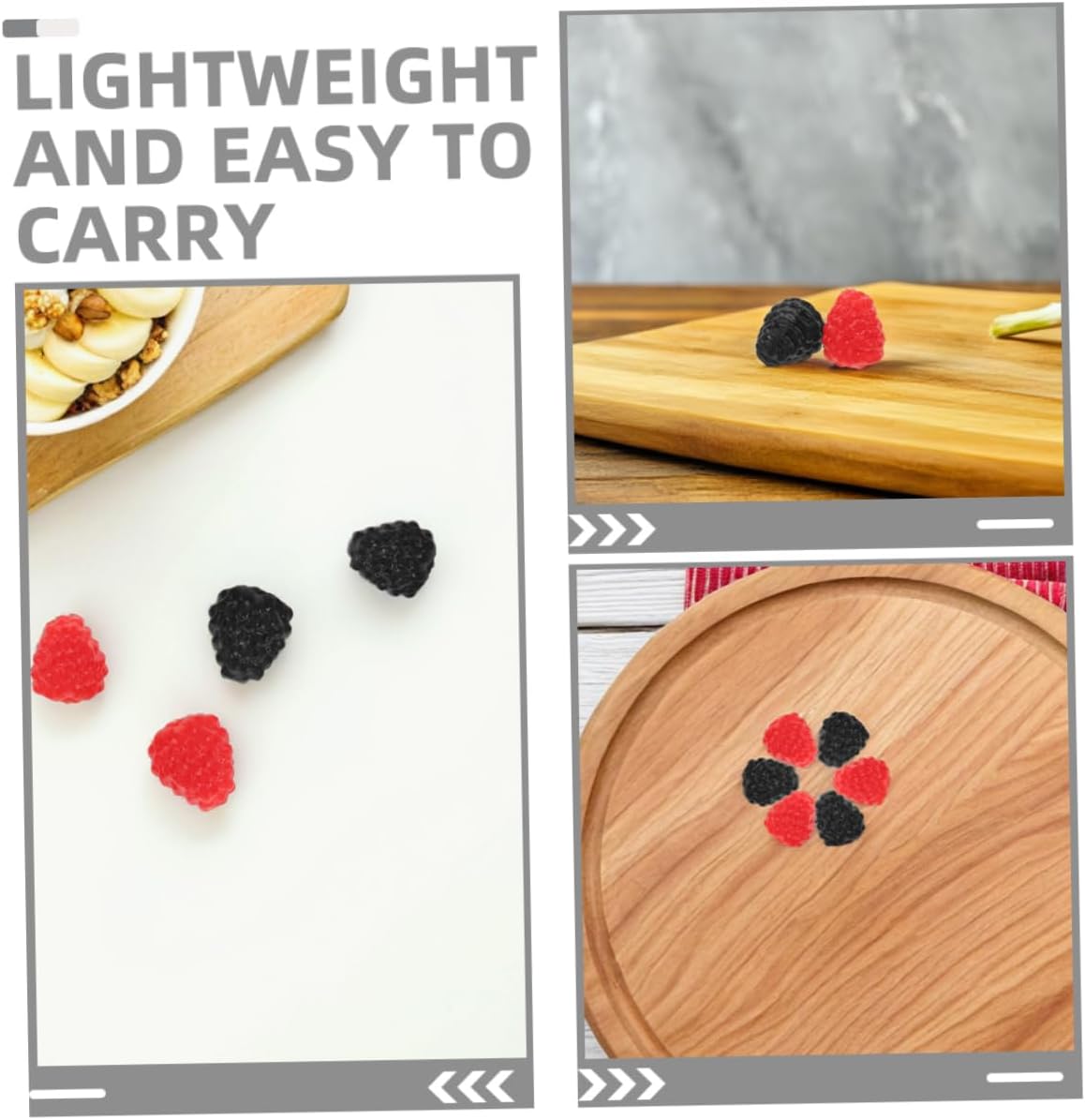 12pcs Lifelike Raspberry Models for Home Decor and Events