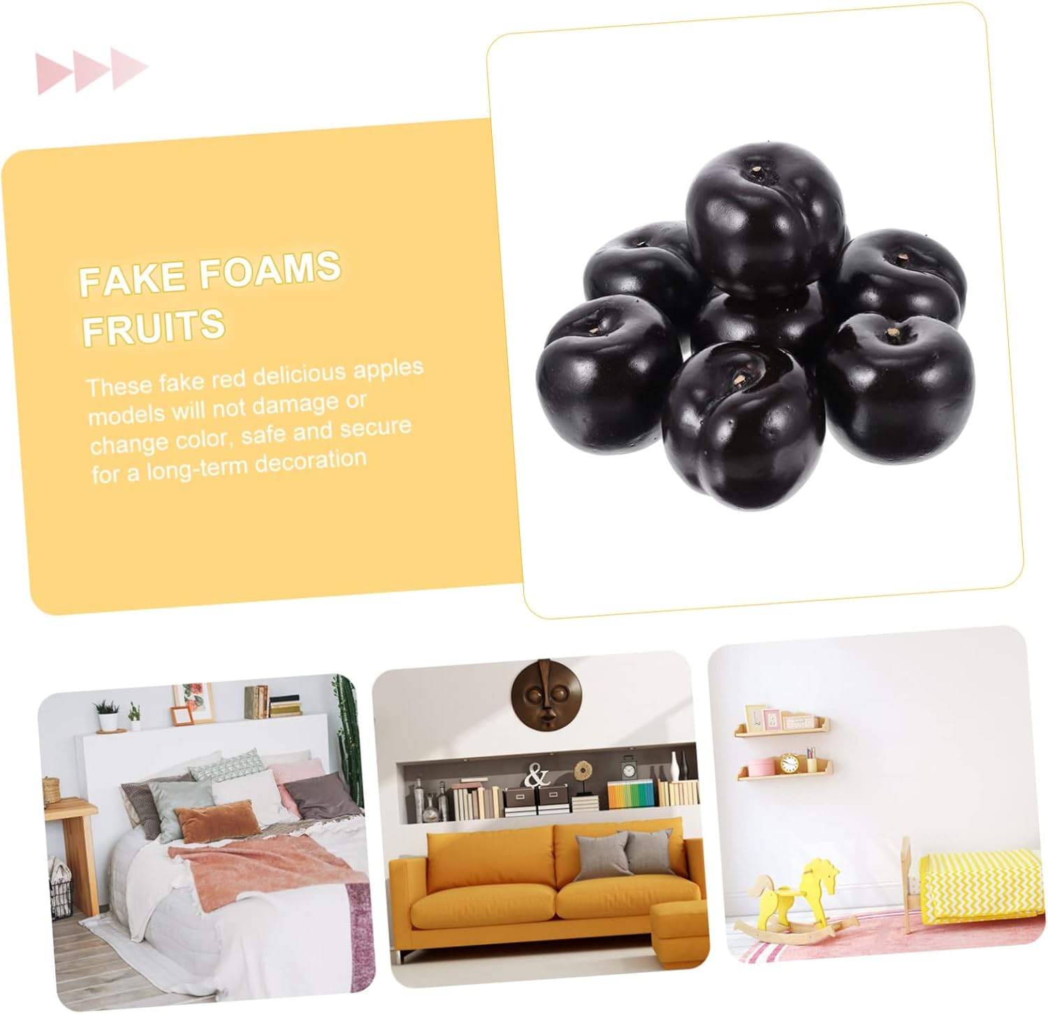 PRETYZOOM Artificial Fruits for Photography and Home Decor
