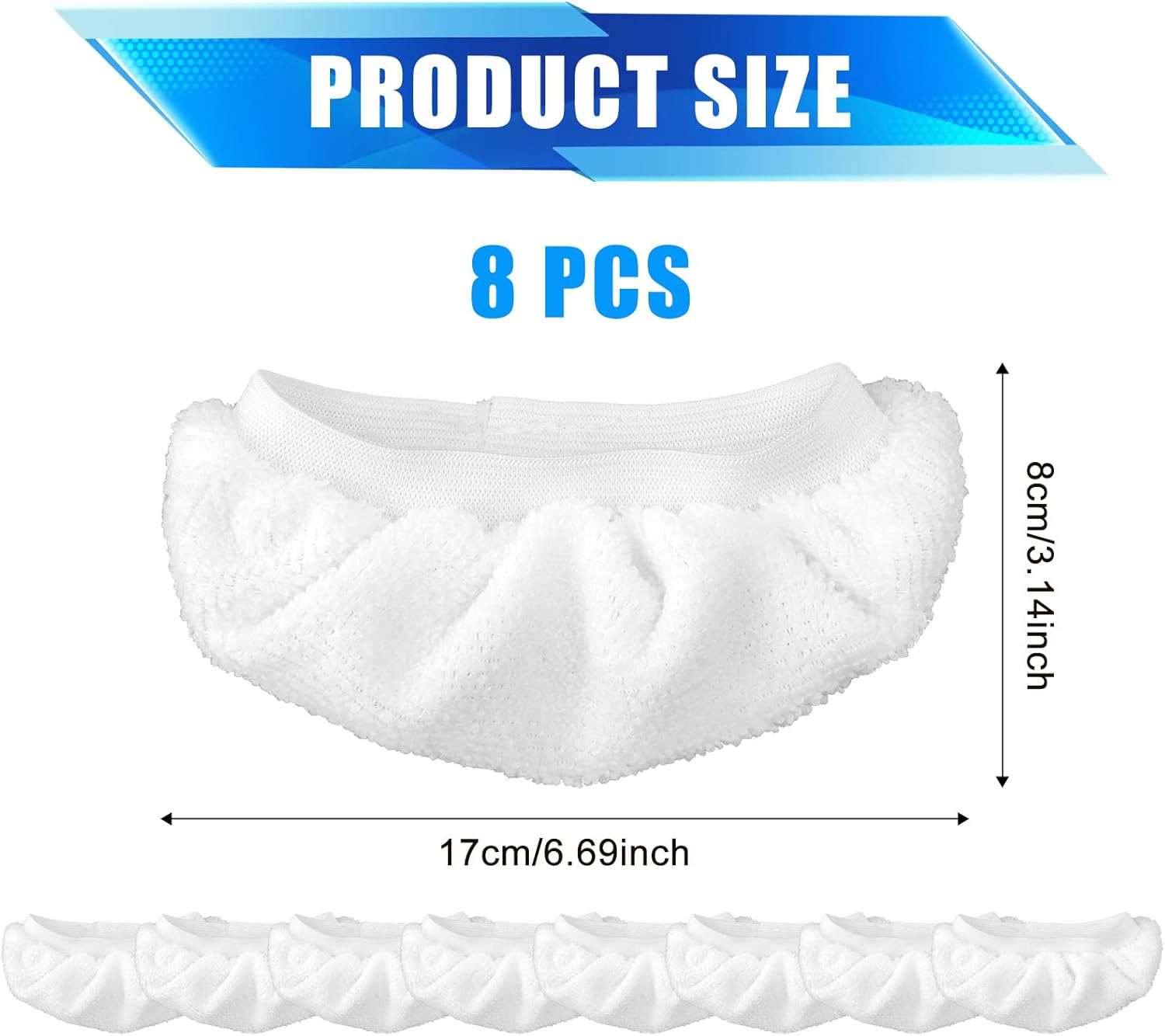 BOXOB 8pcs Steam Mop Pads for Bissell PurSteam Handheld Cleaner