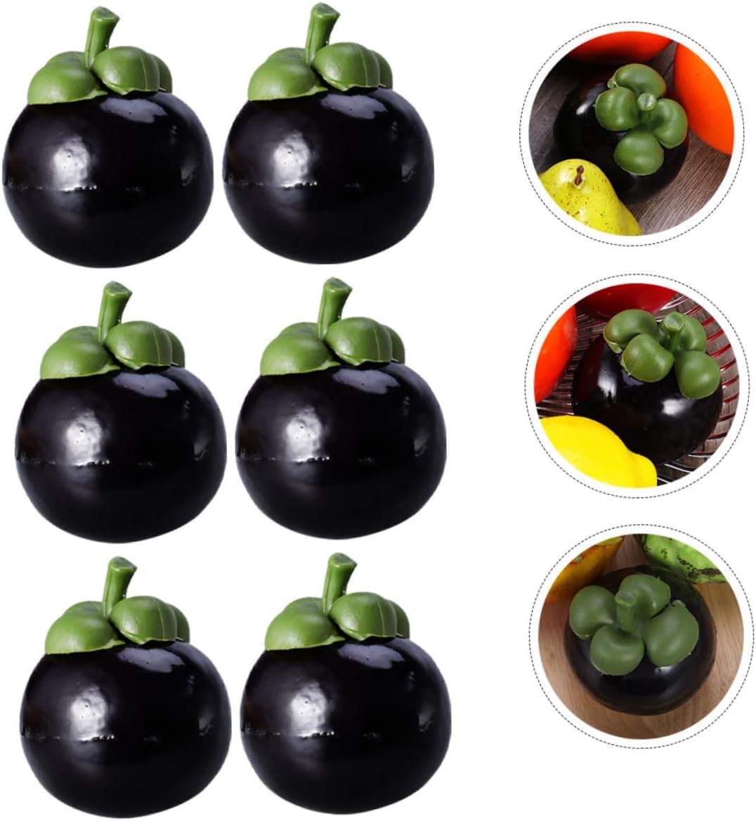 PRETYZOOM 6pcs Artificial Fruit Decor for Home Photography Props