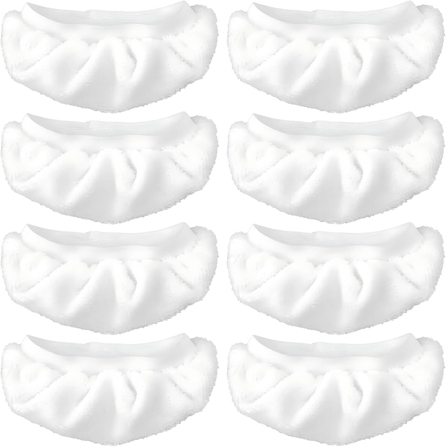 8-Pack White Steam Mop Mats for Universal Steam Cleaners