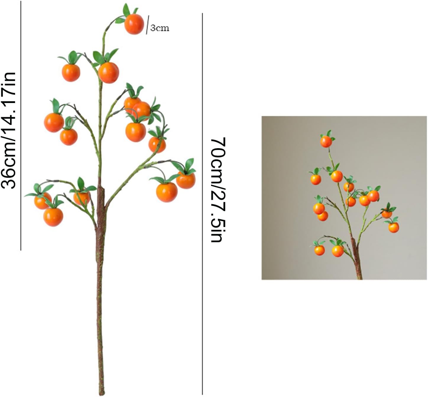 2pcs Artificial Fruit Branches for Home Decor DIY Centerpieces