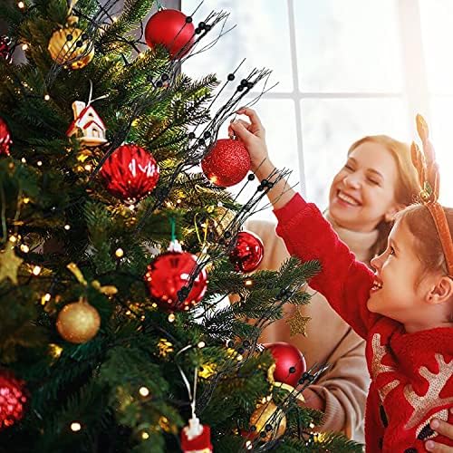 24 Pieces Christmas Glitter Berries Stems for Decor