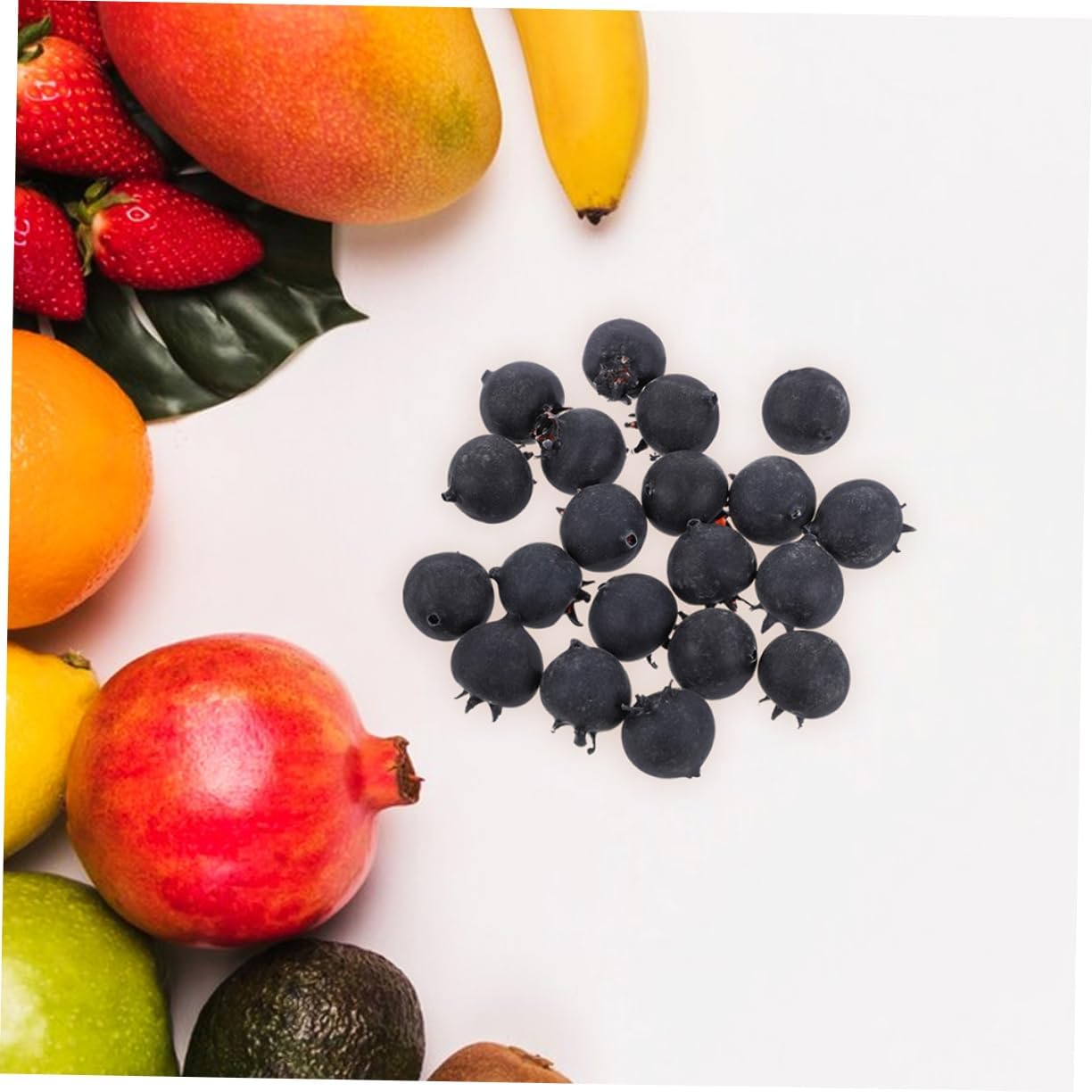 60pcs Realistic Artificial Blueberries for Home Decor