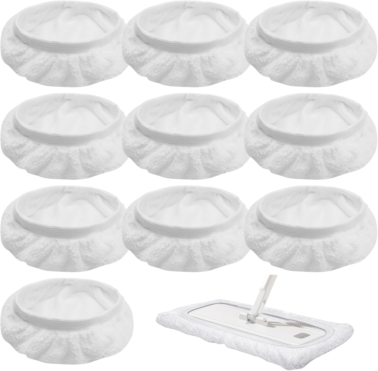 10Pcs Steam Mop Pads for Handheld Steam Cleaner Universal Microfiber Cloths