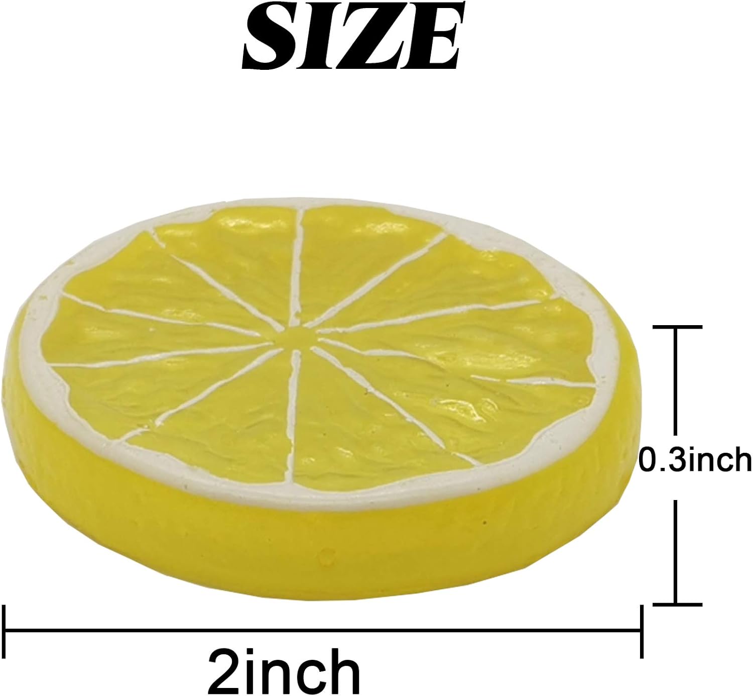 RONYOUNG 40PCS Artificial Lemon Slices Yellow Decorative