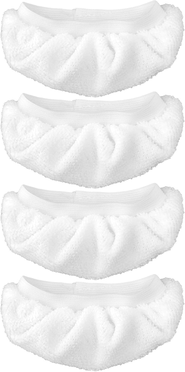4pcs White Steam Mop Pads for Handheld Steam Cleaner