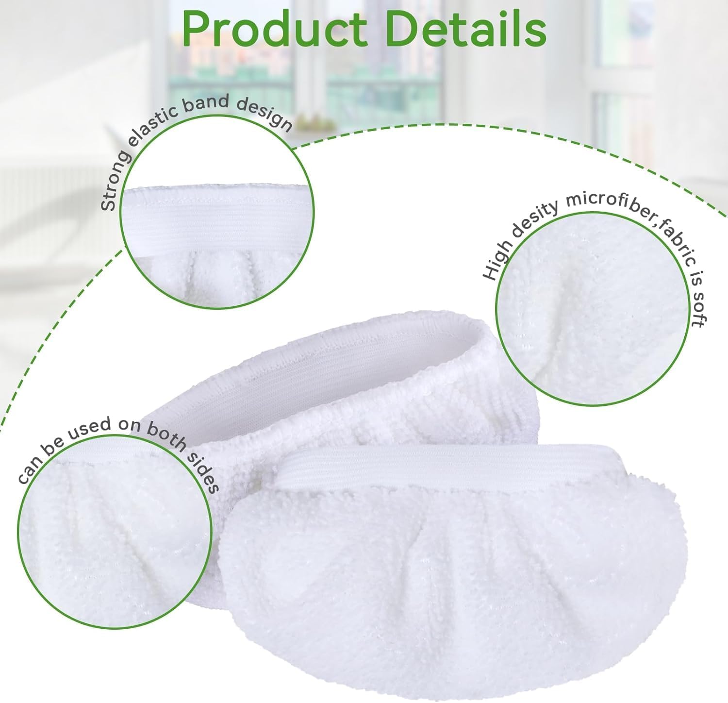 12 Pack Universal Microfiber Cloths for Steam Mops