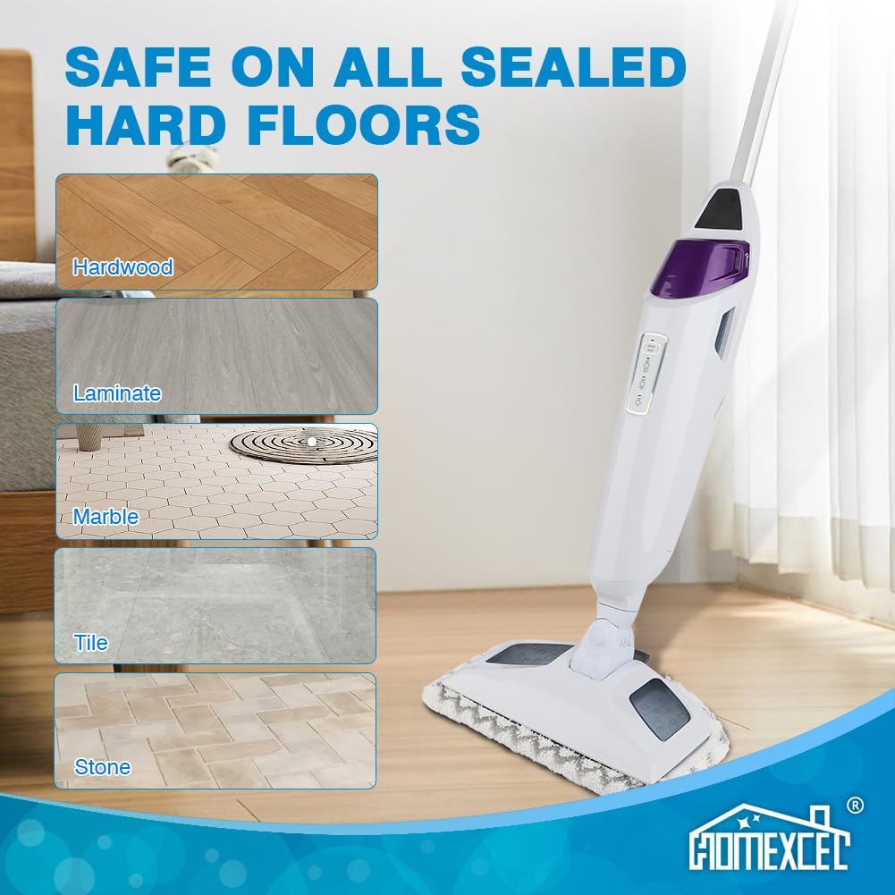 HOMEXCEL Steam Mop Replacement Pads 8 Pack